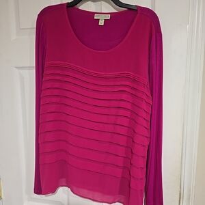 Dana buchman top long sleeve XL